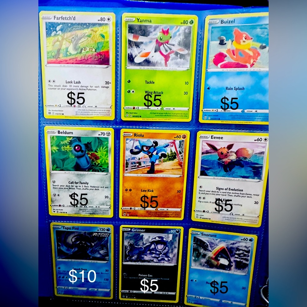 Pokémon Trade cards